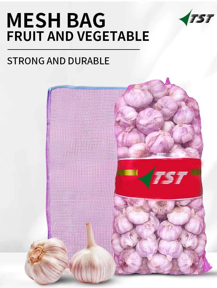 Customized PE Leno Tubular Plastic Mono Mesh Bag for Packing Vegetables and Fruits