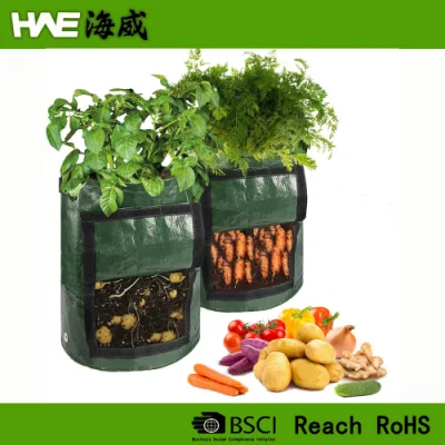 中国工場からのイチゴ、トマト、ジャガイモ、ピーナッツ、その他の植物用のハンドル付き低価格植物栽培バッグ